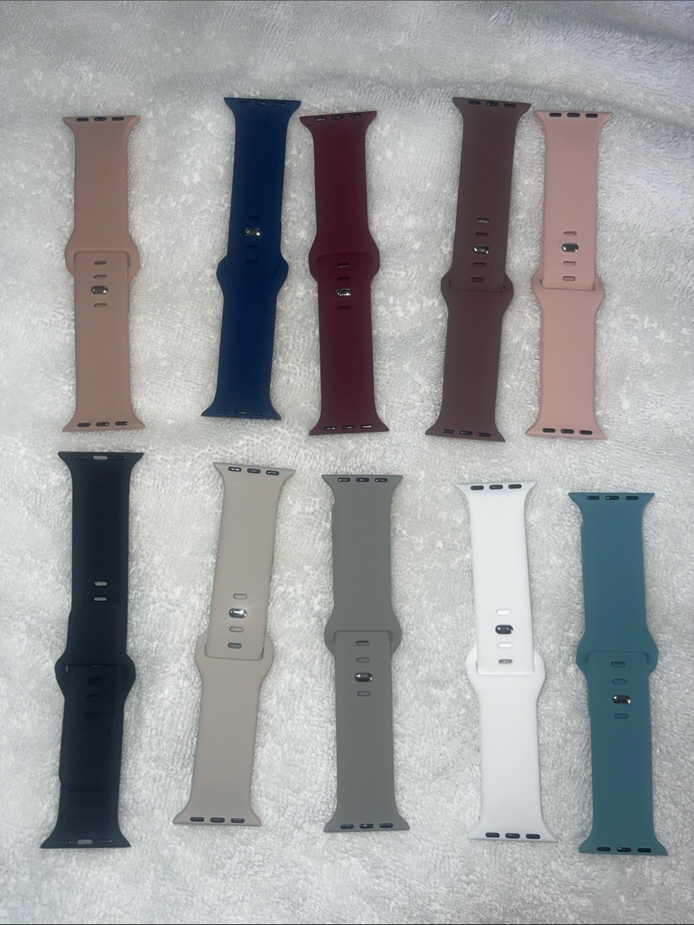 Silicone 10 pack of Apple Watch bands